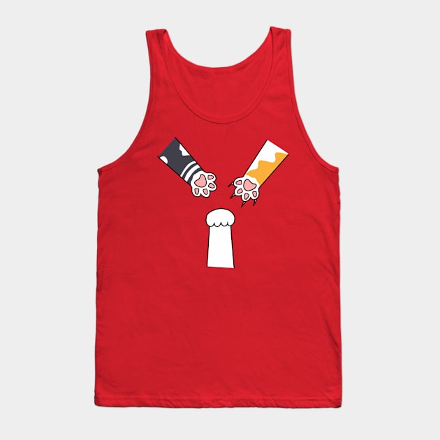 Rock Paper Scissor Game - Cat Lover Tank Top by Qrstore